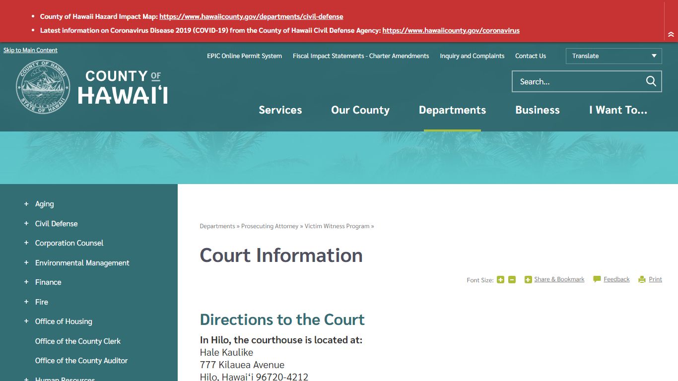 Court Information | Hawaii County, HI