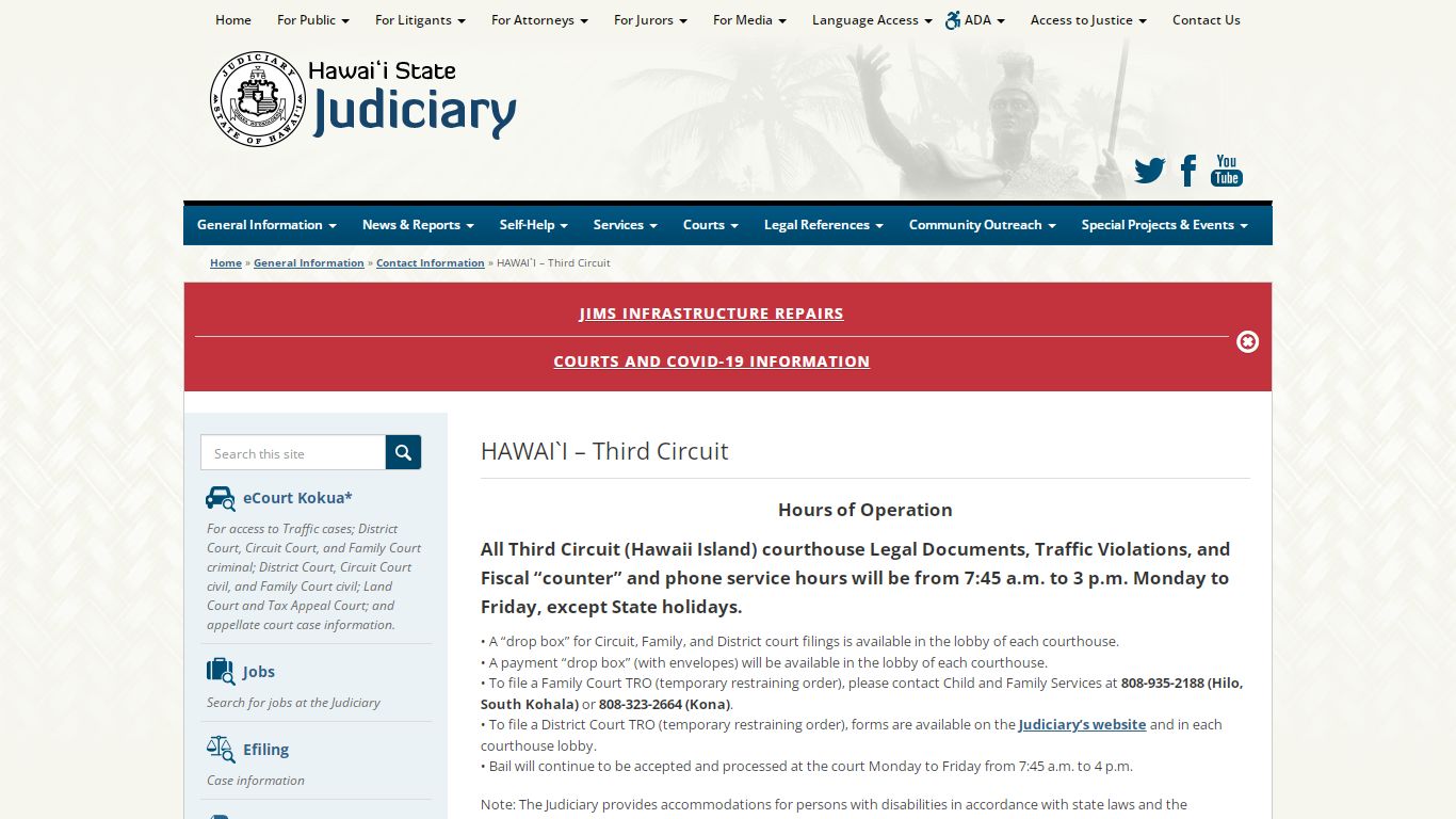 Judiciary | HAWAI`I – Third Circuit - courts.state.hi.us